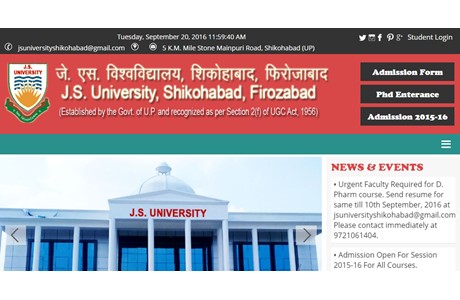JS University Website