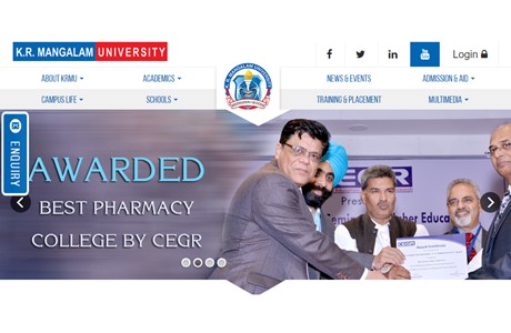K.R. Mangalam University Website