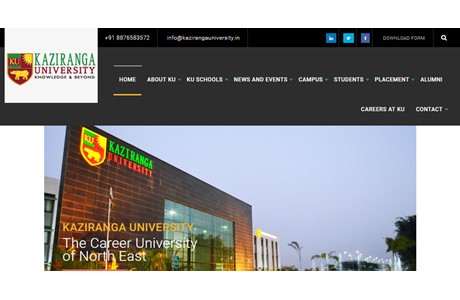 Kaziranga University Website