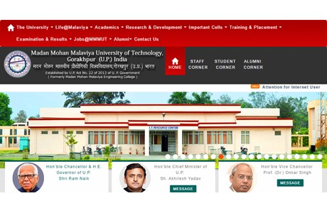 Madan Mohan Malaviya University of Technology Website