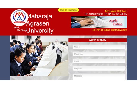 Maharaja Agrasen University Website