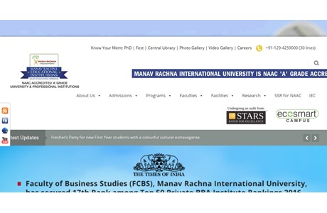 Manav Rachna University Website