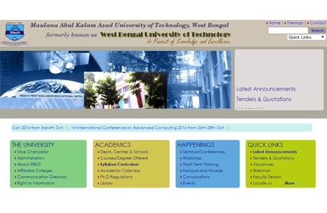 Maulana Abul Kalam Azad University of Technology Website