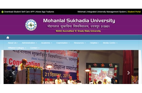 Mohanlal Sukhadia University Website