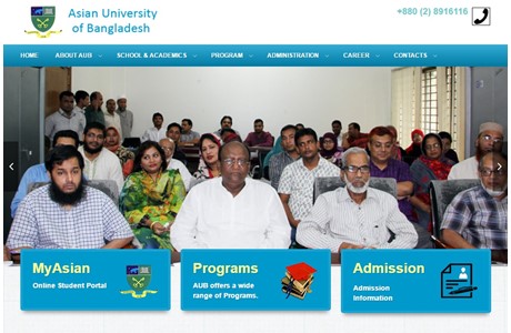 Asian University of Bangladesh Website