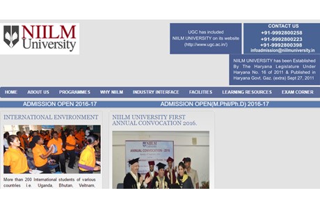 NIILM Universitydia Website