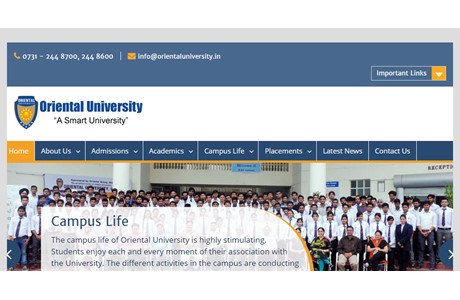 Oriental University Website