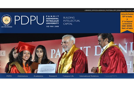 Pandit Deendayal Petroleum University Website