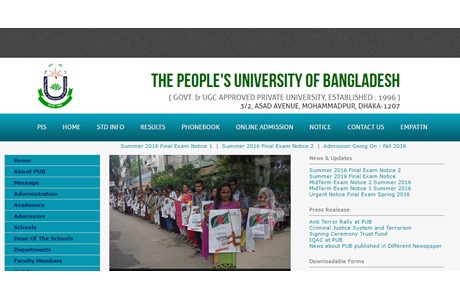 People's University Website