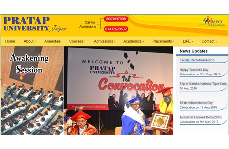 Pratap University Website