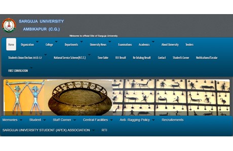 Sarguja University Website