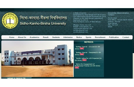 Sidho Kanho Birsha University Website