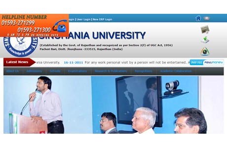 Singhania University Website