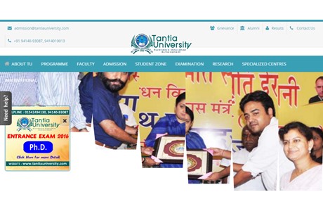 Tantia University Website