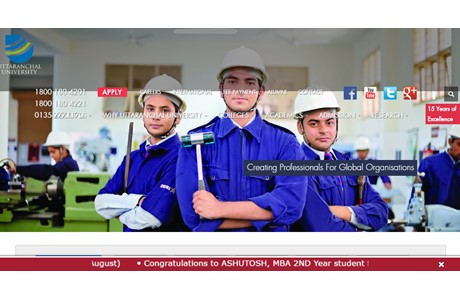 Uttaranchal University Website