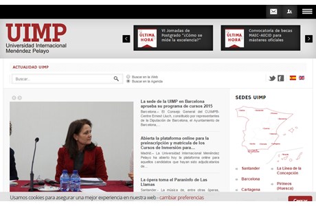 International University Menéndez Pelayo Website