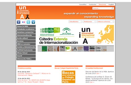 International University of Andalusia Website