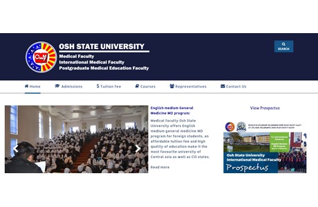 Osh State University - Medical Institute Website
