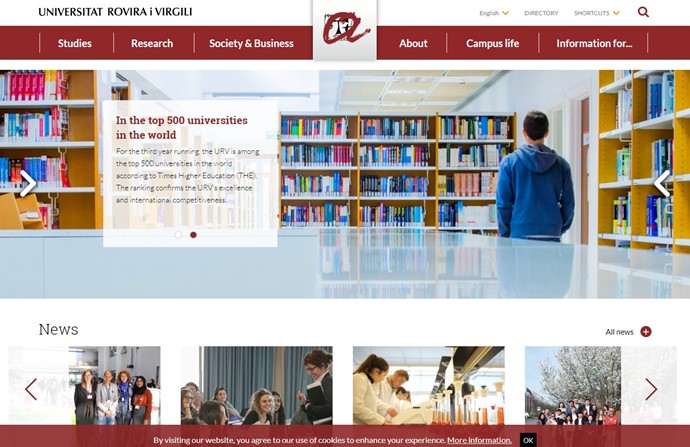 Rovira i Virgili University Website