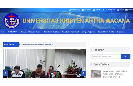 Artha Wacana Christian University Website
