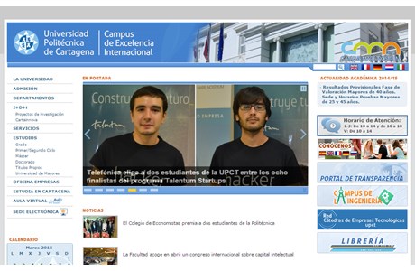 Polytechnic University of Cartagena Website