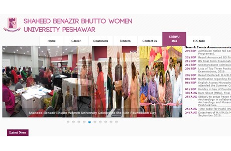 Shaheed Benazir Bhutto Women University Website