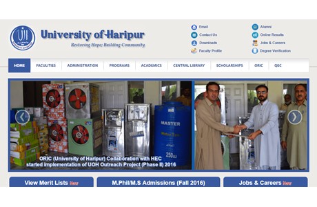 University of Haripur Website