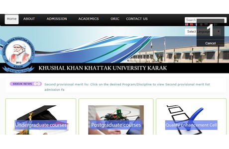Khushal Khan Khattak University Website