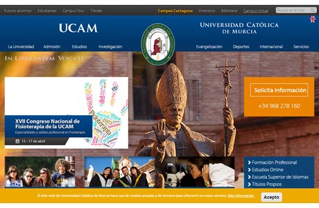San Antonio de Murcia Catholic University Website
