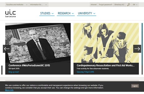 International University of Catalonia Website