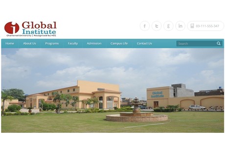 Global Institute, Lahore Website