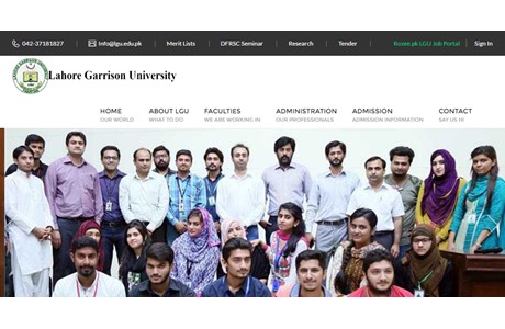 Lahore Garrison University Website
