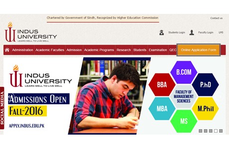 Indus University Website