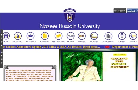 Nazeer Hussain University Website