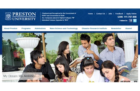 Preston University Website
