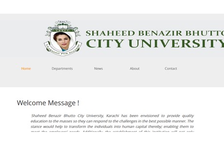 Shaheed Benazir Bhutto City University Website