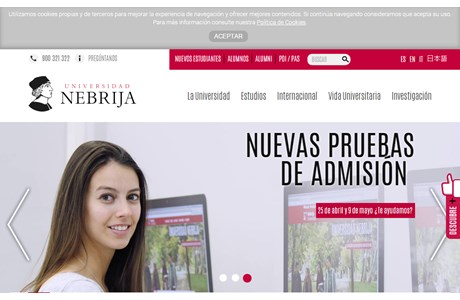 Antonio de Nebrija University Website