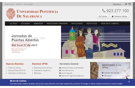 Pontifical University of Salamanca Website