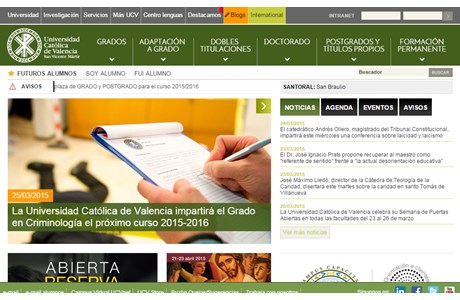 San Vicente Mártir Catholic University of Valencia Website