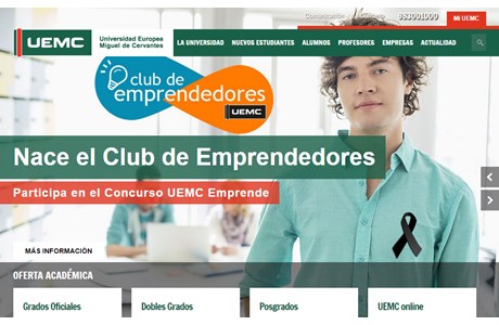 Miguel de Cervantes European University Website