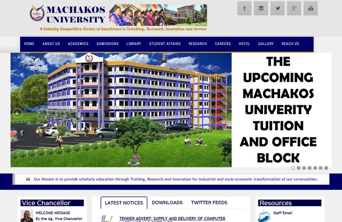 Machakos University Website