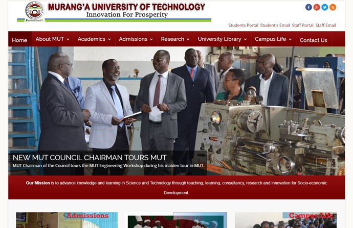 Murang'a University of Technology Website