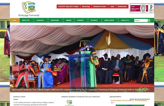 Kirinyaga University Website