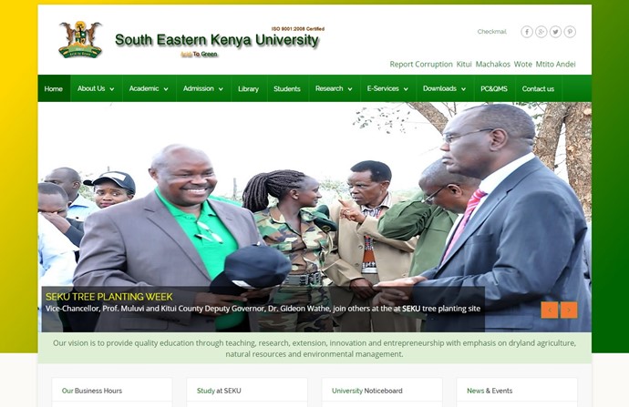 South Eastern Kenya University Website
