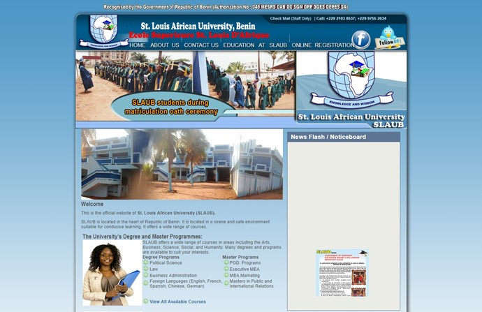 St. Louis African University Website