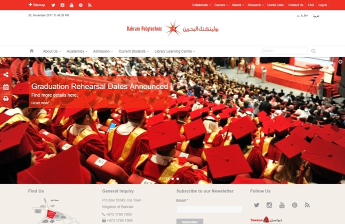Bahrain Polytechnic Website