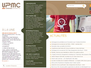 University Pierre and Marie Curie Website