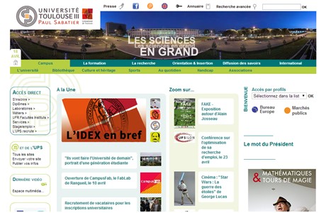 University Paul Sabatier - Toulouse III Website