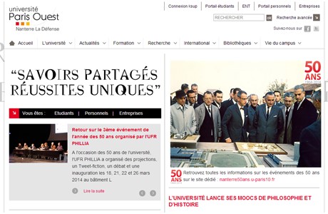 Paris X University Nanterre Website
