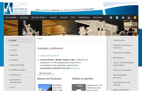 University of Montpellier III Paul Valery Website